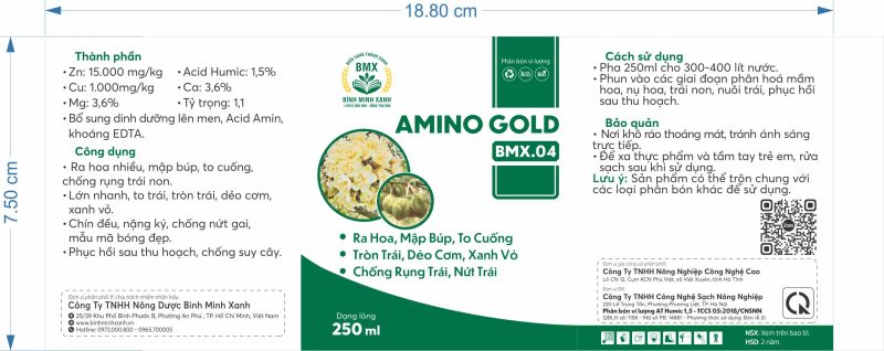 BMX 04 Amino Gold dạng chai 250ml