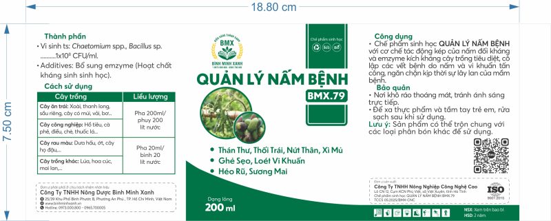BMX 79 Quản lý Nấm Bệnh dạng chai 200ml