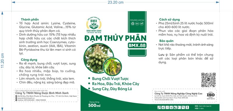 BMX 88 Đạm Thủy Phân dạng chai 500ml